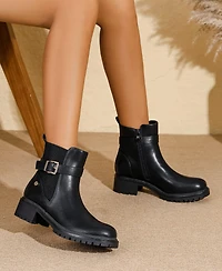 Berness Shane Chelsea Booties with Buckled Strap Detail