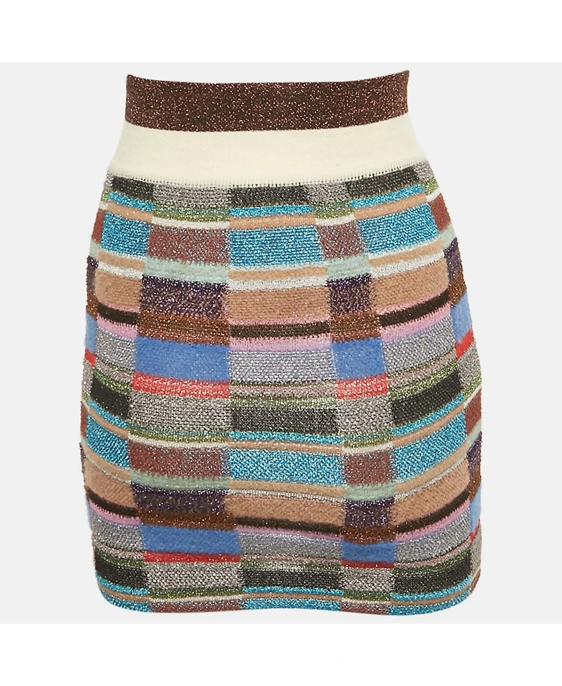 Pre-Owned Missoni Women's Multicolor Lurex Knit Mini Skirt