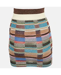 Pre-Owned Missoni Women's Multicolor Lurex Knit Mini Skirt