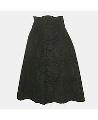 Pre-Owned Dolce & Gabbana Women's Black Lace Midi Skirt