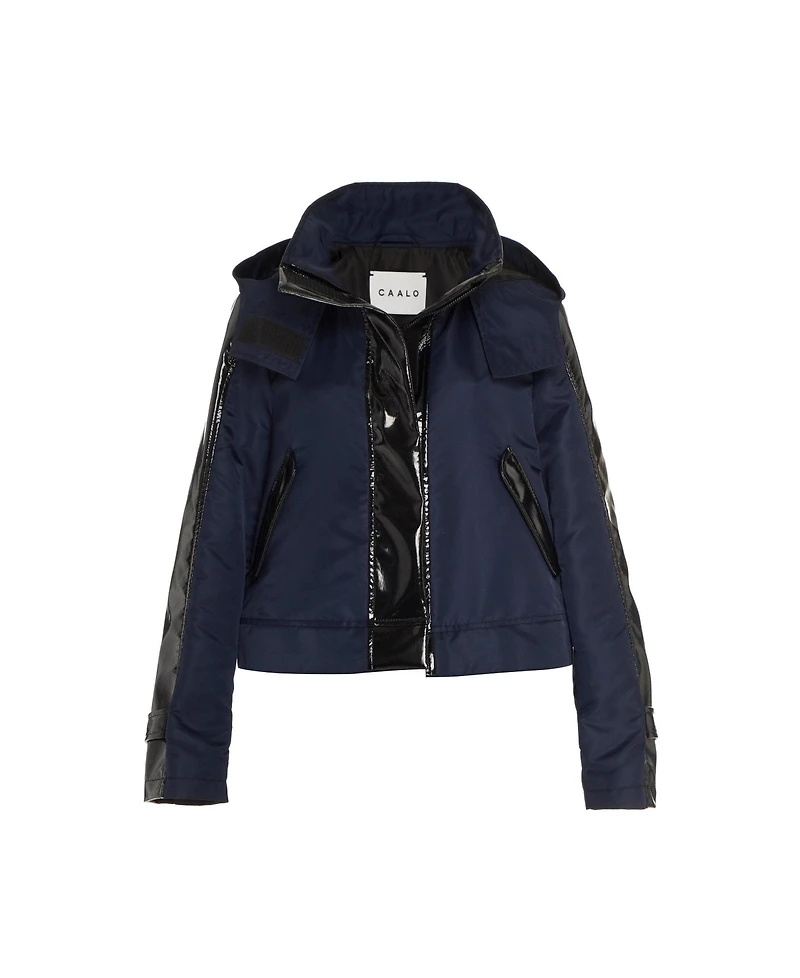 Caalo Women's Water-Resistant Cropped Raincoat