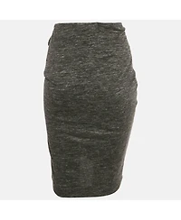 Pre-Owned Isabel Marant Women's Etoile Grey Jersey Ruffled Mini Skirt