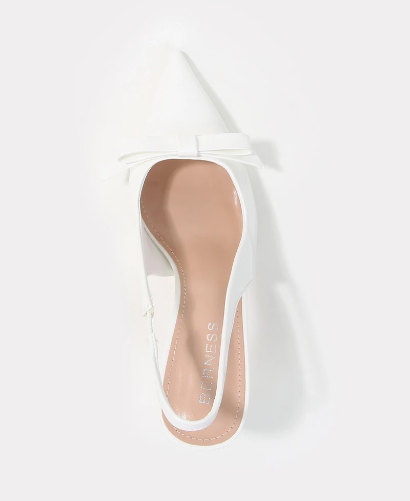 Berness women's Danika Slingback Pumps with Bow Detail