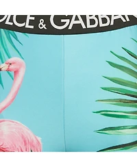 Pre-Owned Dolce & Gabbana Women's X Khaled Khaled Multicolor Flamingo Print Jersey Leggings