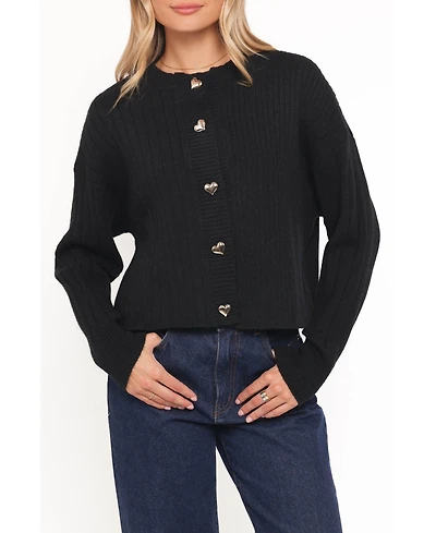 Petal and Pup Women's Loulani Heart Button Cardigan