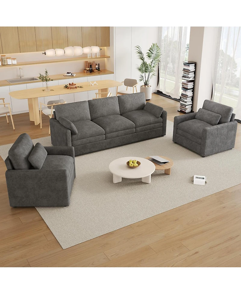 Streamdale Furniture Cozy Upholstered Oversized Comfy Cloud Sofa