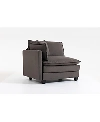 Streamdale Modern 2-Seat 78.74" Sectional Sofa with Waist Pillows and Chaise Lounge
