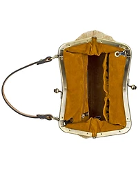 Patricia Nash Laureana Frame Satchel Bag with Scarf