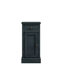 Streamdale Furniture Antique Blue Solid Wood Veneer Traditional Accent Table, 11.75 x 21.75 x 24.25 in