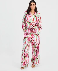 I.n.c. International Concepts Petite Printed Wide-Leg Pants, Created for Macy's