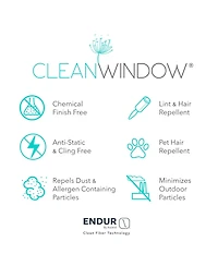 Twill Stripe Anti-Dust Linen Blend Sheer Cafe Curtain Pair