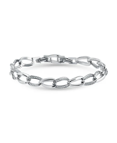 Macy's 3/8 ct. t.w Cubic Zirconia Pave Open Link Bracelet, Created for Macy's