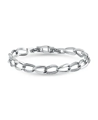 Macy's 3/8 ct. t.w Cubic Zirconia Pave Open Link Bracelet, Created for Macy's