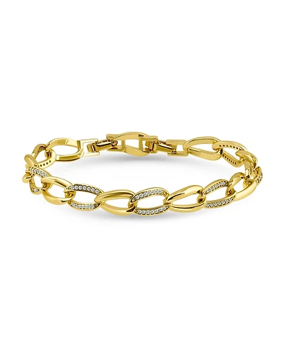 Macy's 3/8 ct. t.w Cubic Zirconia Pave Open Link Bracelet, Created for