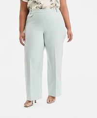 Anne Klein Plus Pull-On Flap-Pocket Pants