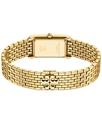 Tory Burch Women's The Eleanor Slim Quartz Two-Hand Gold Stainless Steel Watch, 22mm