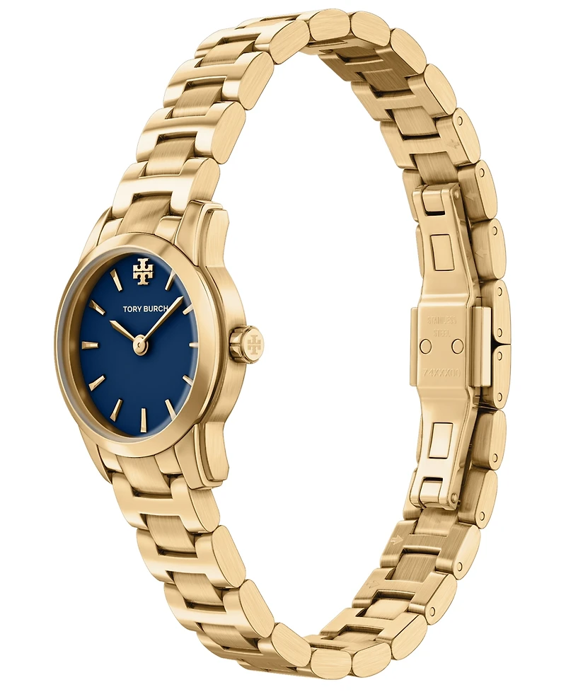 Tory Burch Women's The Miller Round Mini Quartz Two-Hand Gold Stainless Steel Watch, 22mm