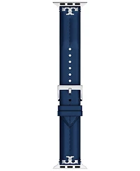 Tory Burch Women's Apple Blue Leather Strap, 22mm