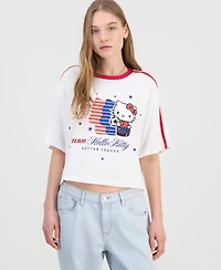 Love Tribe Juniors' Team Hello Kitty Soccer Jersey Graphic T-Shirt