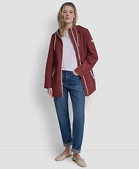 Dkny Women's Sporty Anorak Hooded Raincoat