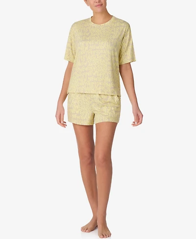 Dkny Women's Short-Sleeve Top & Boxers, 2-Piece Set