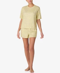 Dkny Women's Short-Sleeve Top & Boxers, 2-Piece Set