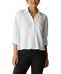 Eileen Fisher Women's Classic Collar Short Shirt