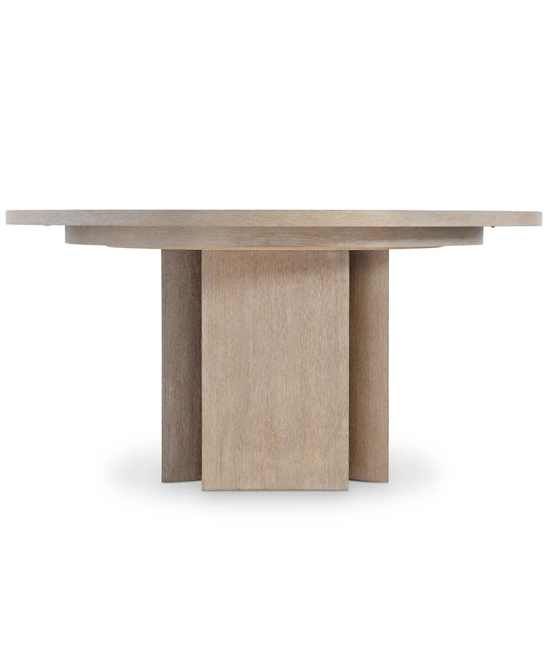 Bernhardt -Pc. Wood Loggia Dining Set Round Table and Side Chairs