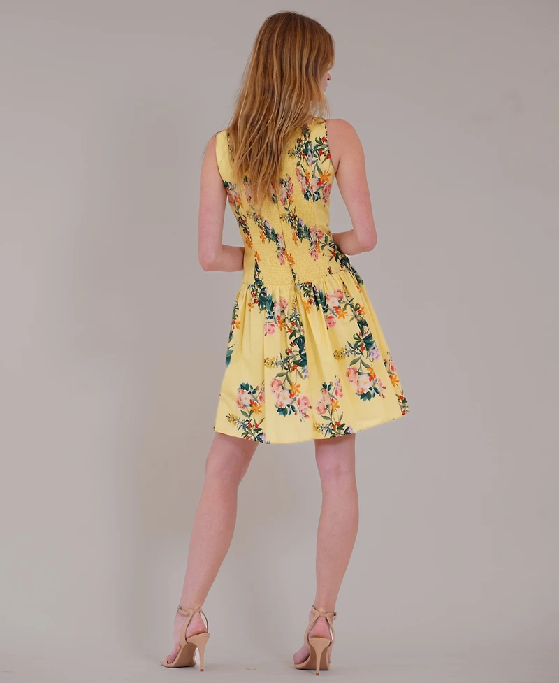 julia jordan Women's Sleeveless Boat Neck Short Dress