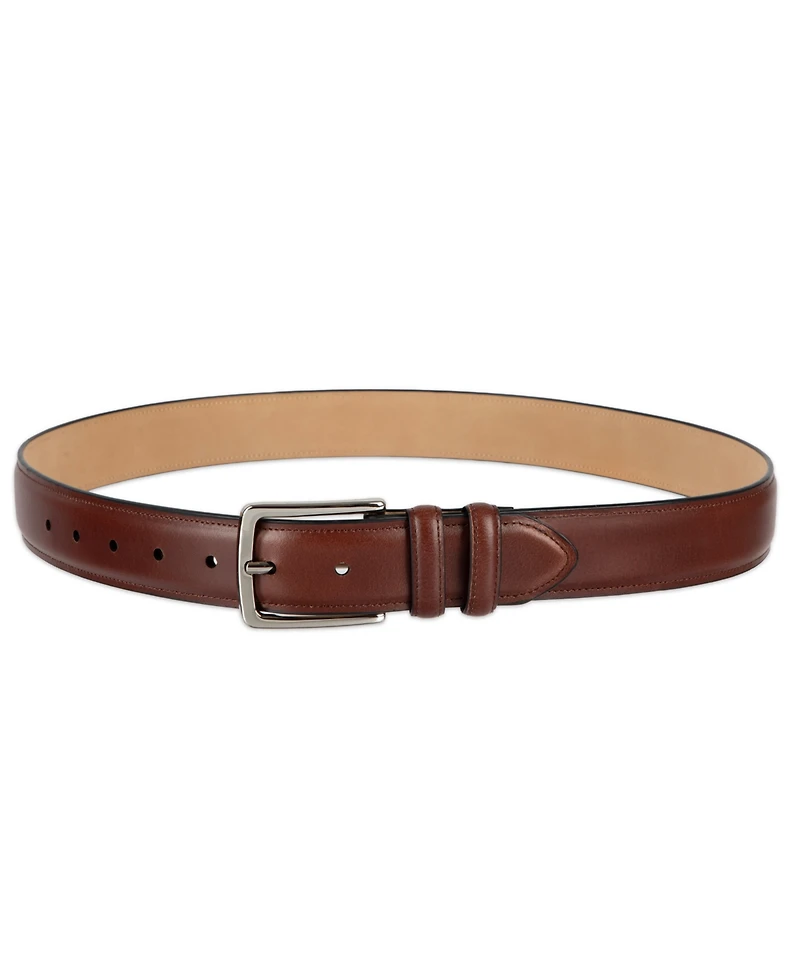 Club Room Men's Luxury Drop Edge Stitched Leather Belt, Macy's Exclusive