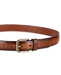 Club Room Luxury Classic Feathered Edge Leather Dress Belt, Macy's Exclusive