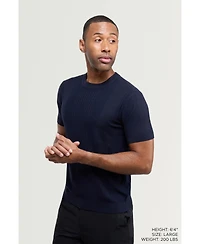 X Ray Men's Xray Crew Rib Neck Raised Stripe Sweater
