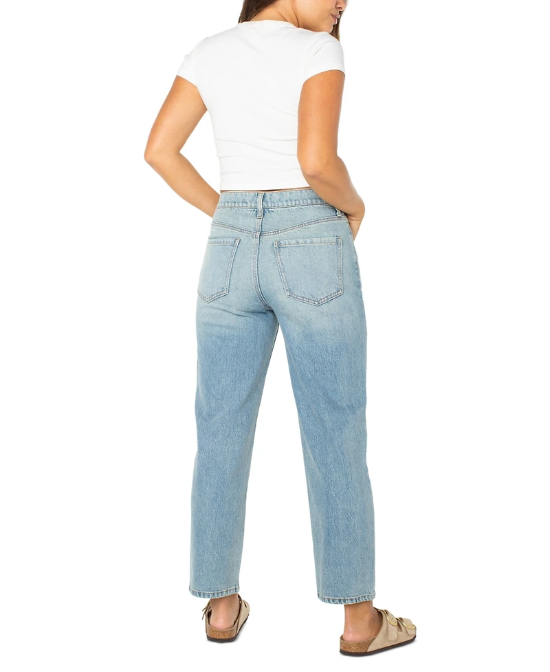 Celebrity Pink Women's Relaxed Straight Fit Jeans