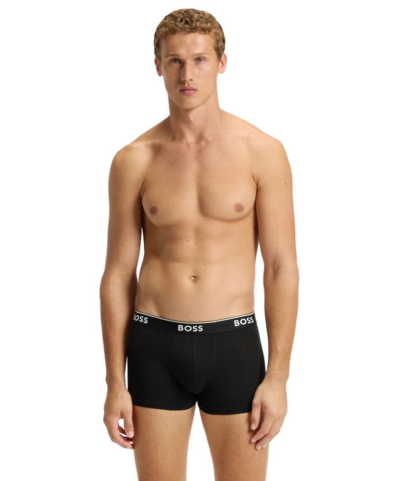 Hugo Boss Men's Power Trunk Patterned Underwear, 3-Pack Set