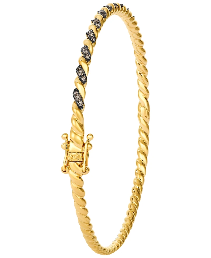 Le Vian Chocolate Diamond (0.30 ct. t.w.) Bangle in 14k Honey Gold