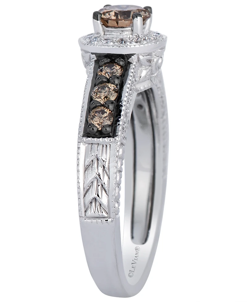 Le Vian Chocolate Diamond (0.64 ct. t.w.) & Vanilla Diamond (0.17 ct. t.w.) Ring in 14k Vanilla Gold