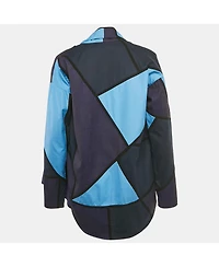 Pre-Owned Chloe Women's Blue Patch Work Cotton Open-Front Shrug