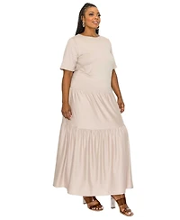 L I V D Plus Jourdan Tiered Maxi Dress