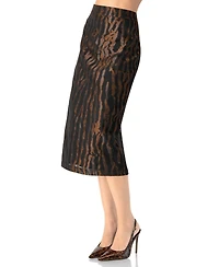 Ivonne Women's Midi Skirt with Back Slit