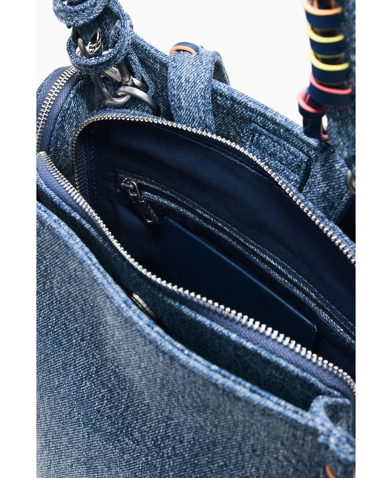 Desigual Women's Small denim backpack heart