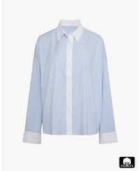 WeWoreWhat Women's Cropped Button Front Shirt