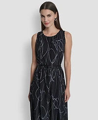 Dkny Women's Sleeveless Drop Waist Midi Dress