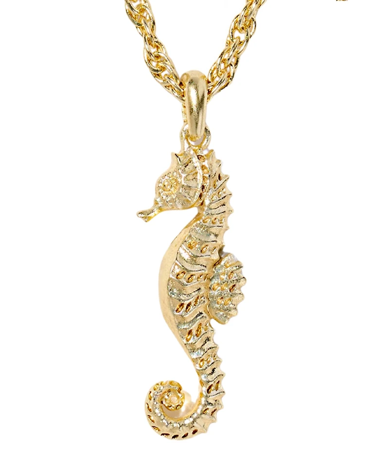 Kendra Scott Seahorse Short Pendant Necklace in 14k Gold Over Brass