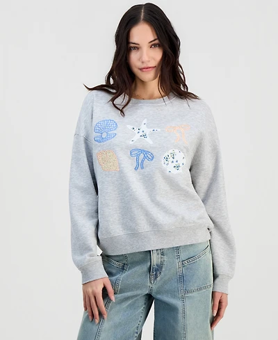 Self Esteem Juniors' Patchwork Graphic Sweatshirt