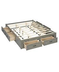 Streamdale Furniture Queen Platform Bed with 6 Storage Drawers