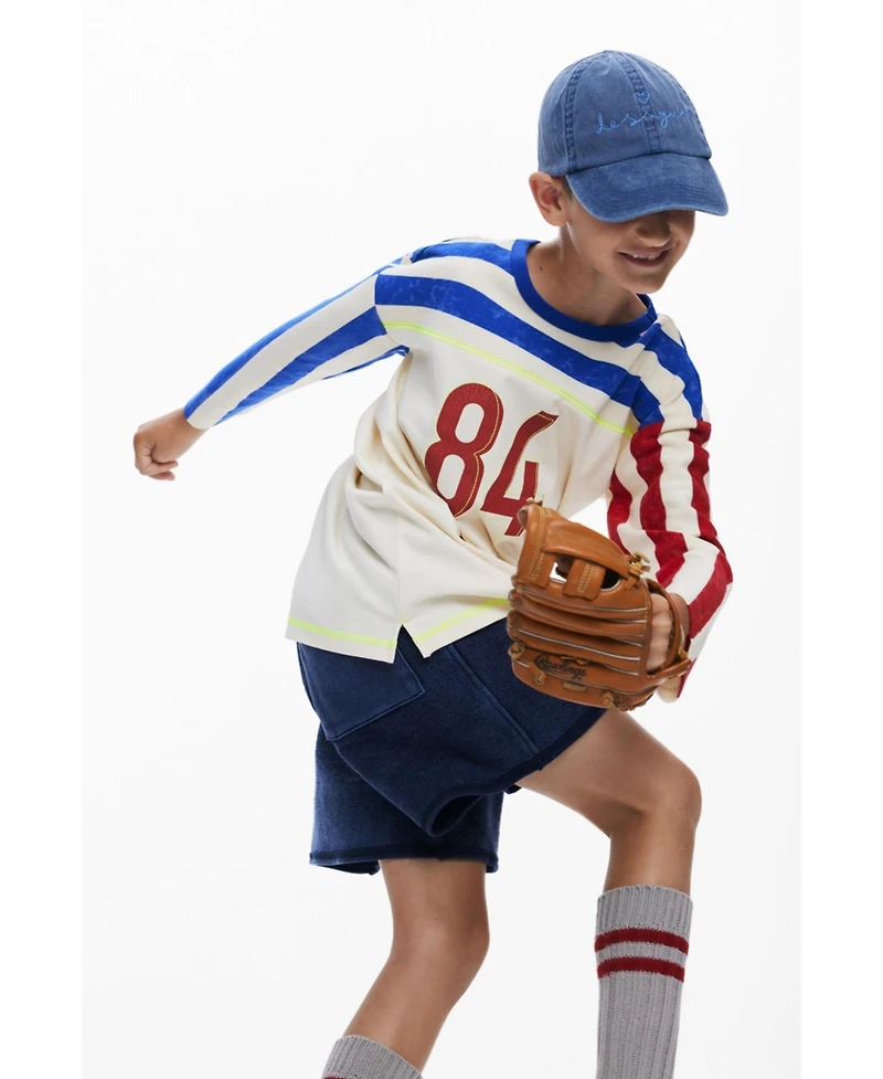 Desigual Boys Boys's Three-quarter sleeve striped t-shirt