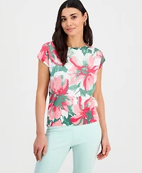 I.n.c. International Concepts Petite Printed Dolman-Sleeve Sweater, Macy's Exclusive