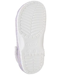 Crocs Big Girls Glitter Classic Clogs from Finish Line