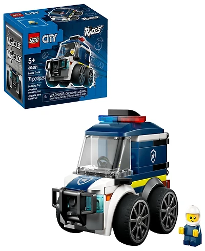 Lego City Rides Police Truck Building Toy 60481, 71 Pieces