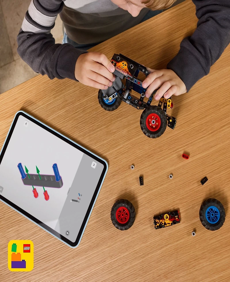 Lego Technic Monster Jam Grave Digger Fire and Ice Building Toy 42219, 263 Pieces